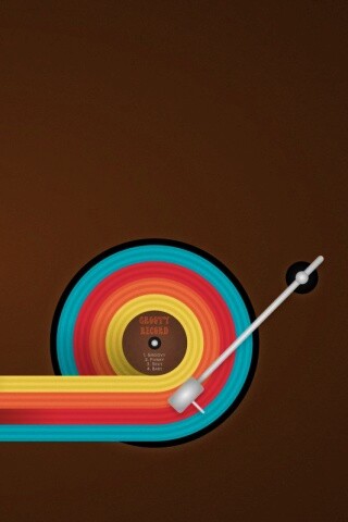 Пластинка в стиле минимализма обои