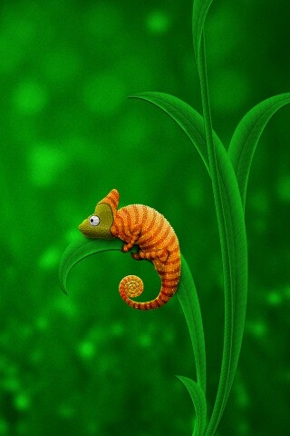 Хамелеон замаскированный под улитку обои