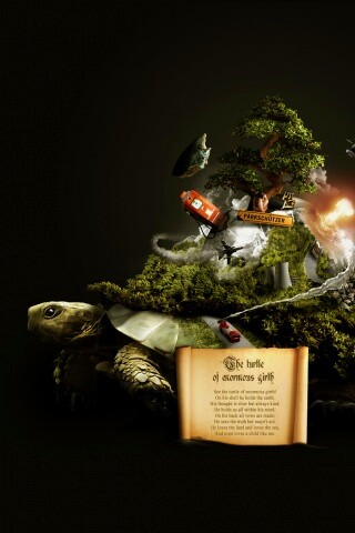 Огромная в обхвате черепаха обои