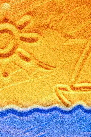 Рисунки на песке обои