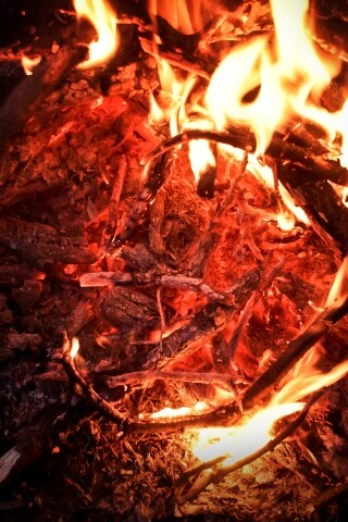 Костёр крупным планом обои