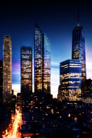 Ночной город обои