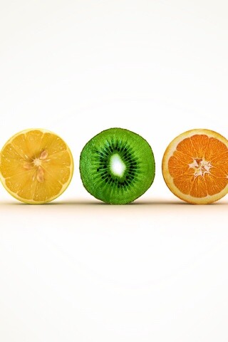 Фрукты в разрезе обои