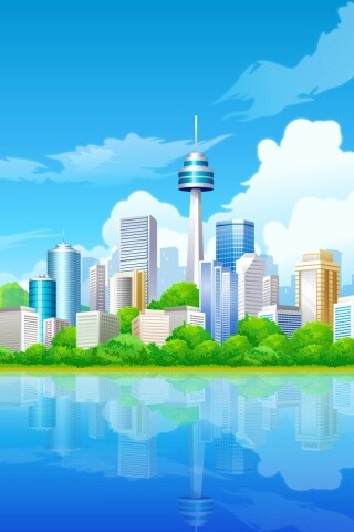 Рисунок города обои