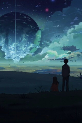 Кадр из творения Макото Синкая обои