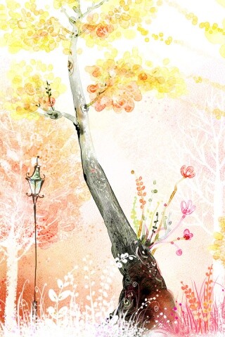 Фонари в парке обои