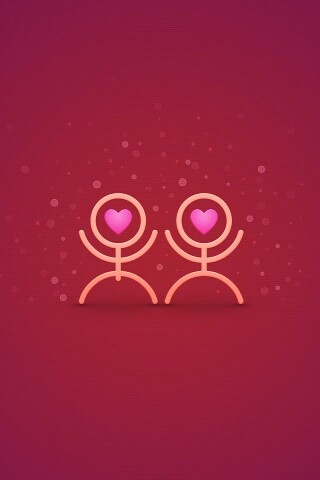 Влюблённые человечки обои