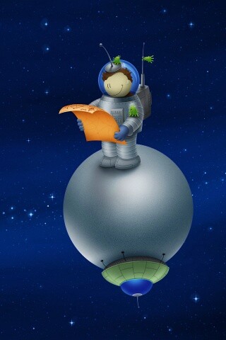 Космонват на луне обои