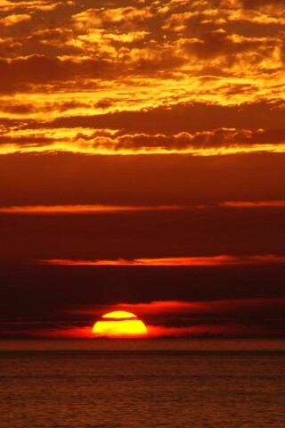 Закат в море обои