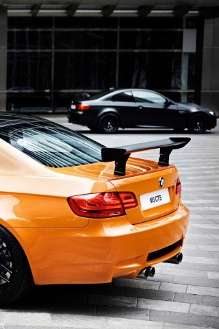Оранжевый BMW M3 обои