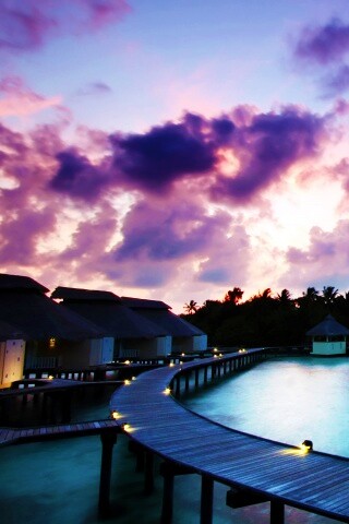 Бунгало на воде обои