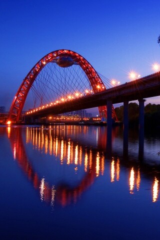 Мост в сумерках обои