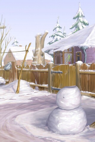 Снеговик обои