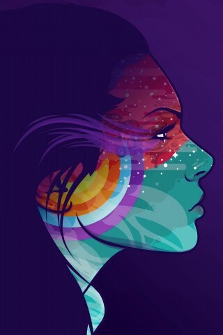 Профиль девушки обои