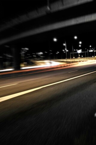 Дорога в ночном городе обои