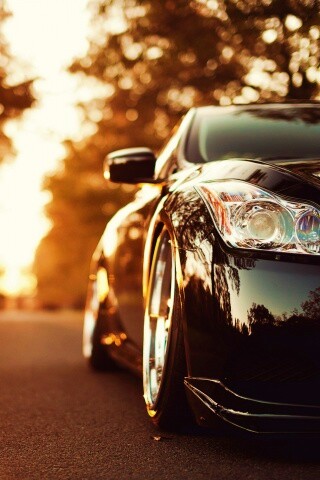 Автомобиль на закате обои