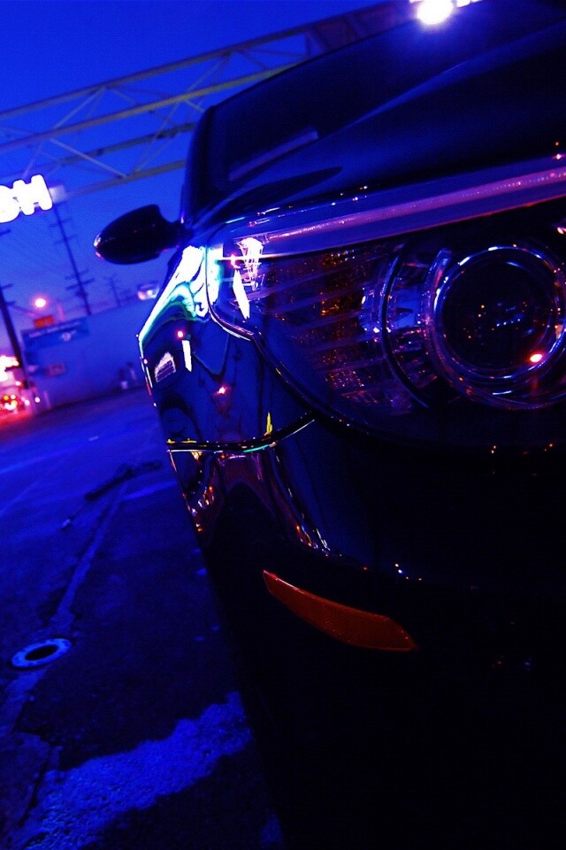 Ночная автомойка обои