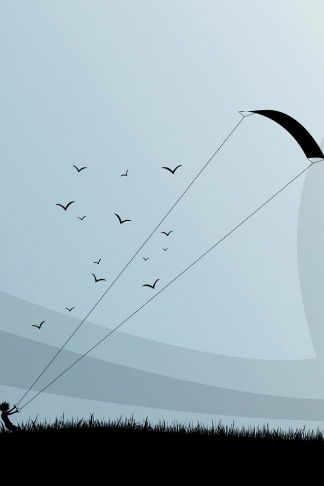 Запуск воздушного змея обои