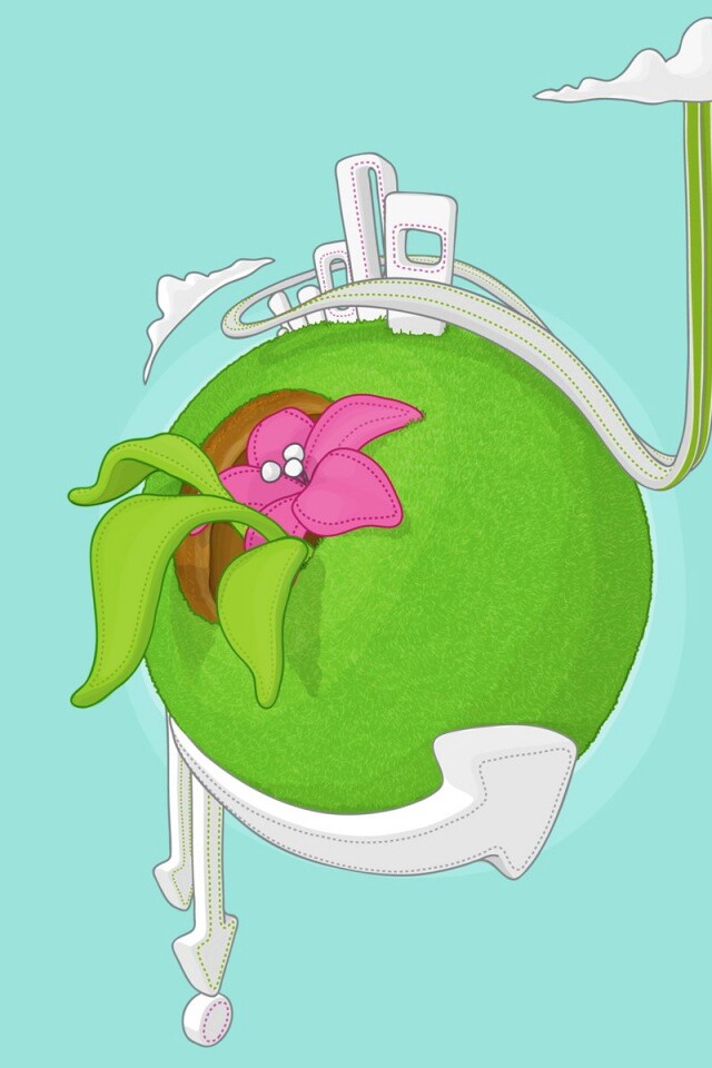 Зелёная планета обои