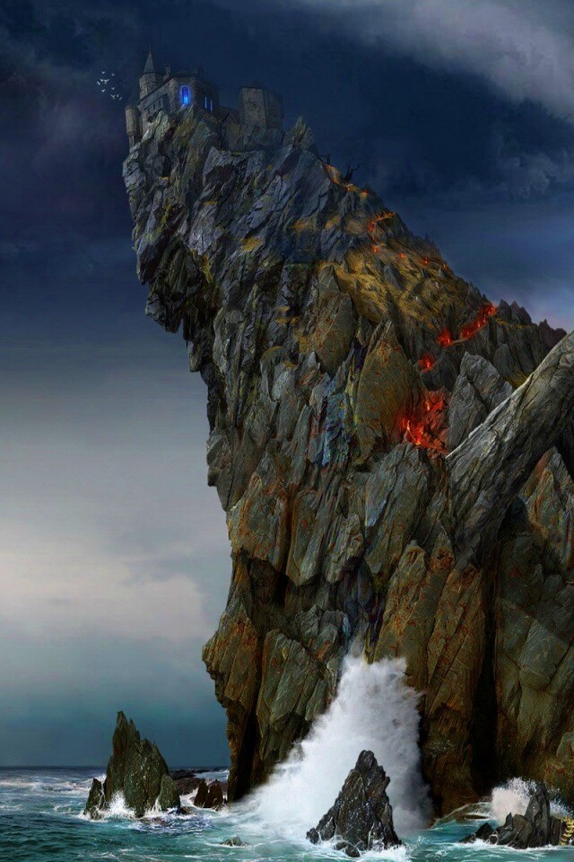 Бой на скале обои