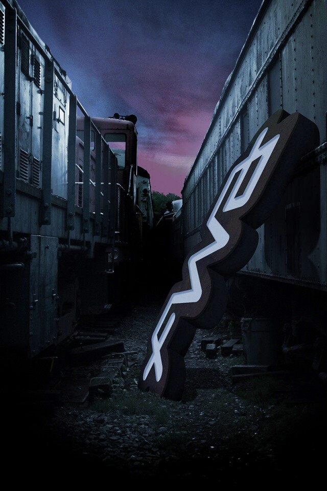 Упавшая вывеска обои