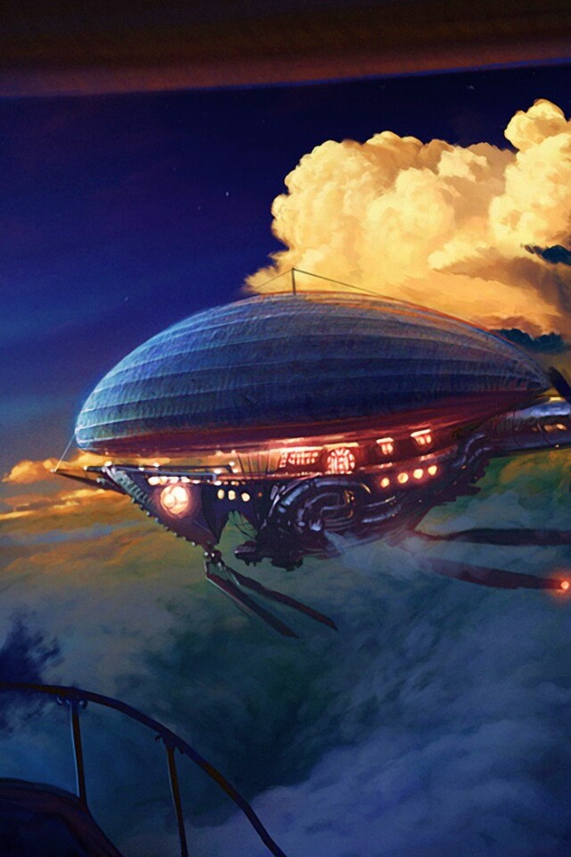 Инопланетный дирижабль обои