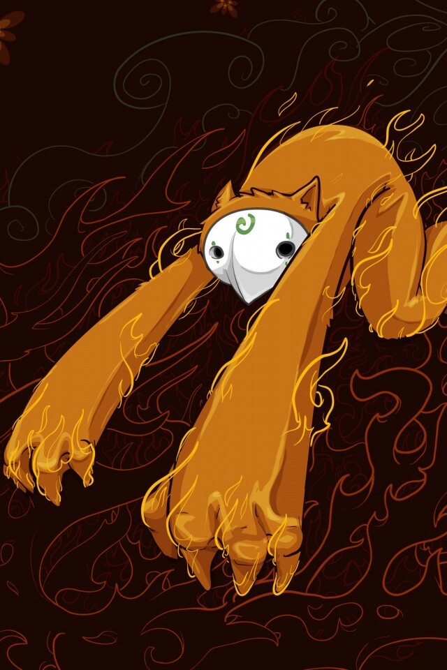 Огненный монстр обои