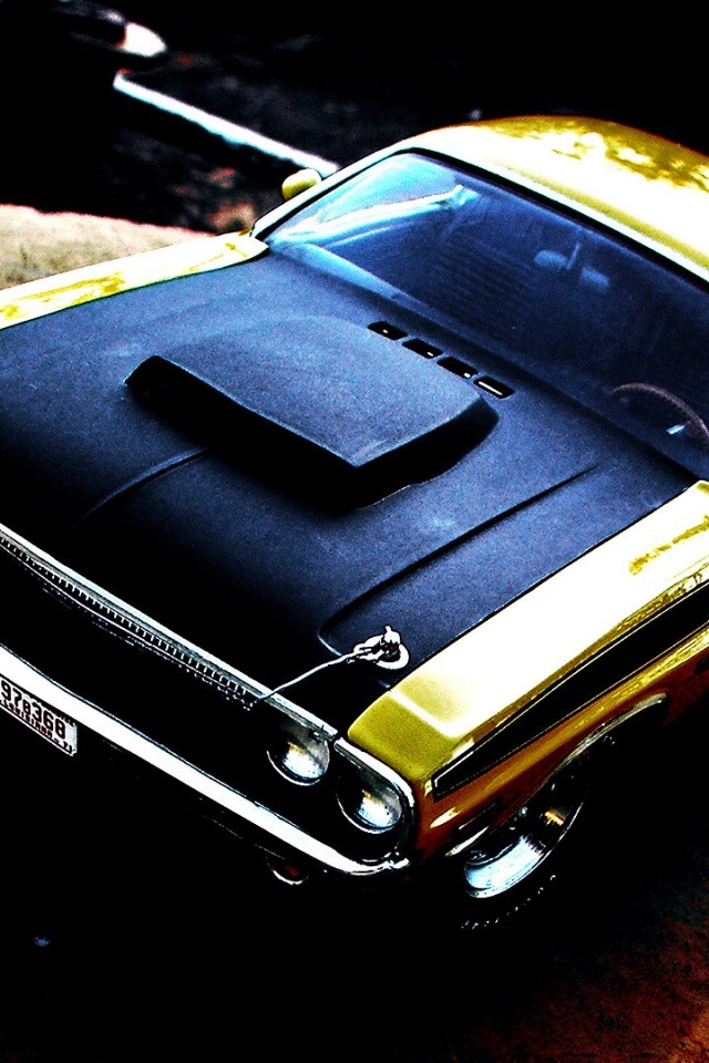 Додж на  каменистой поверхности обои