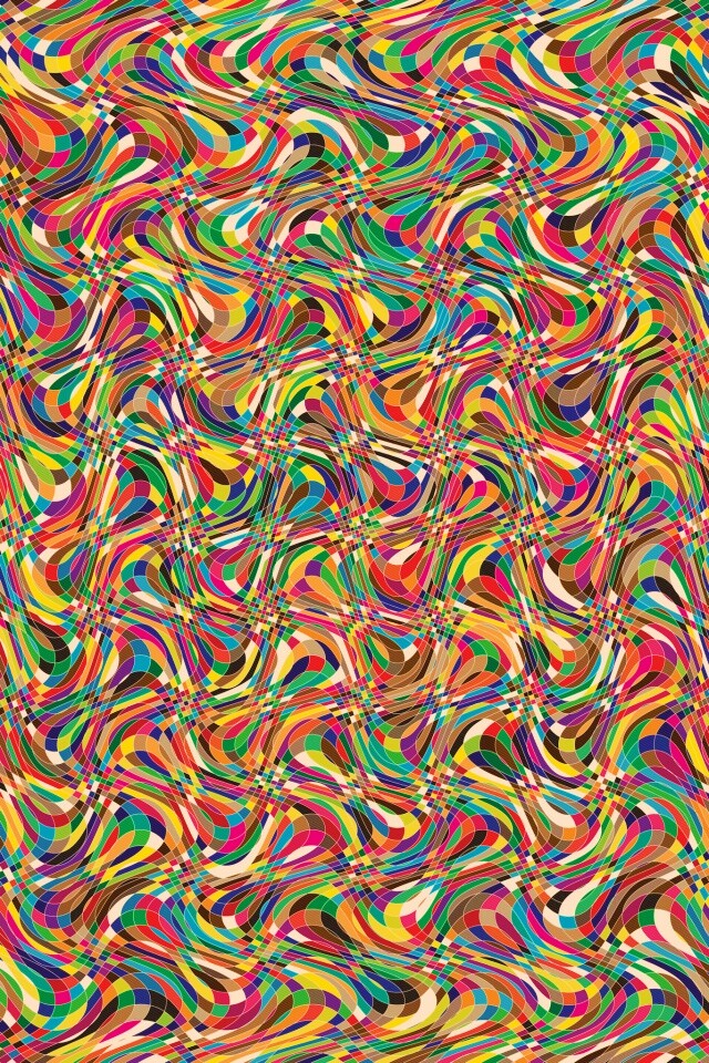 Кривые разноцветные клеточки обои