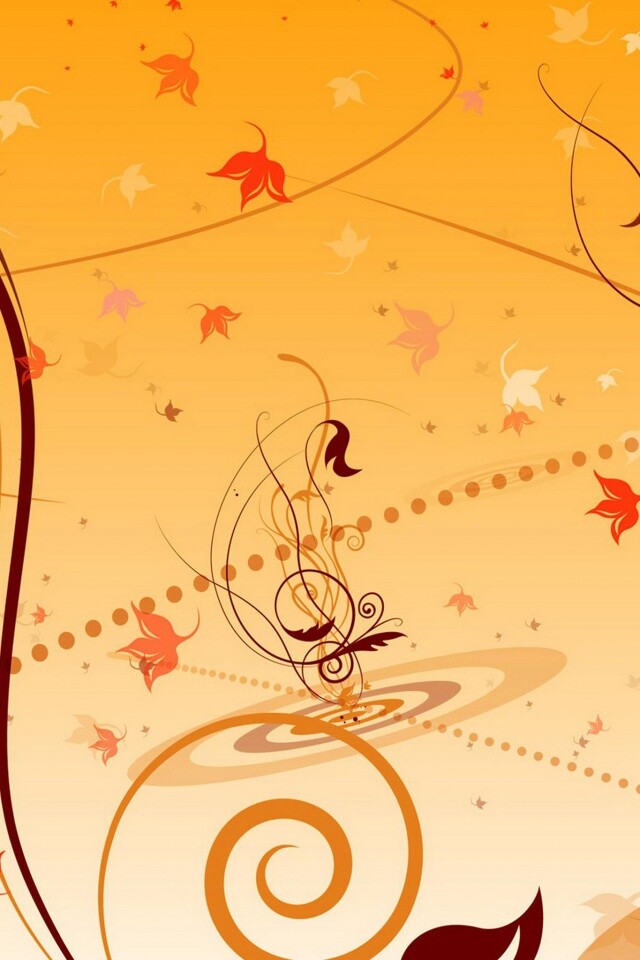 Цветы и завитки обои