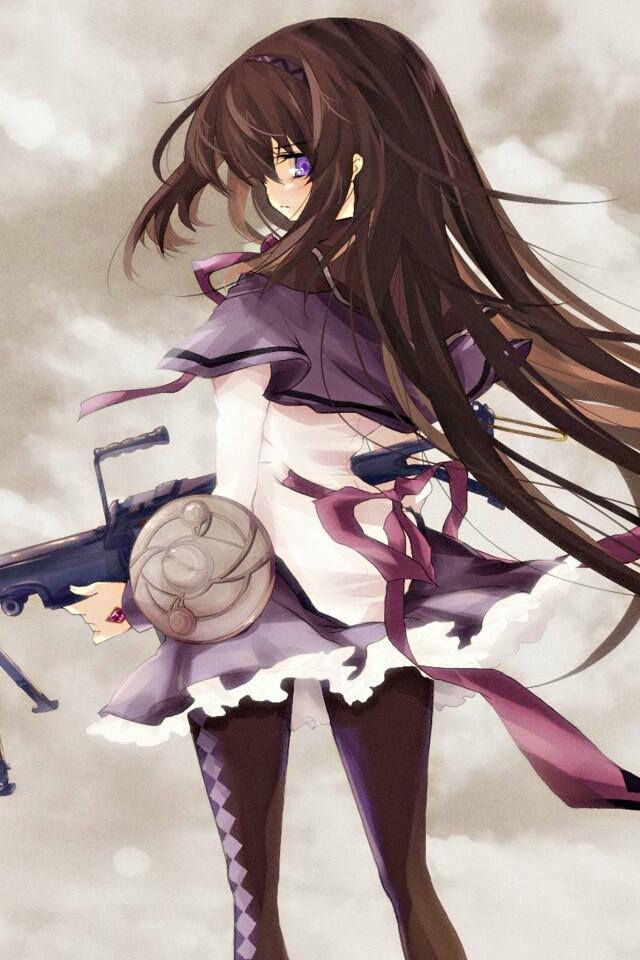 Девушка с автоматом обои