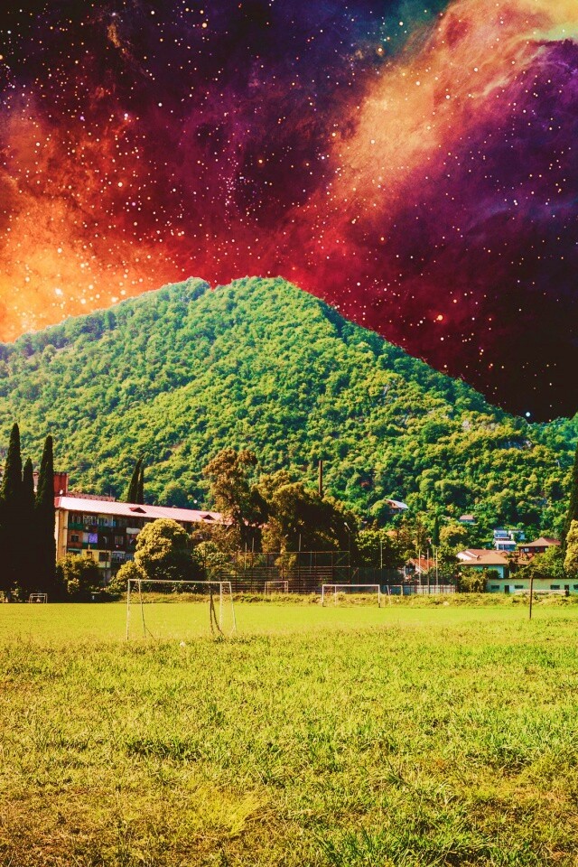 Под удивительным небом обои