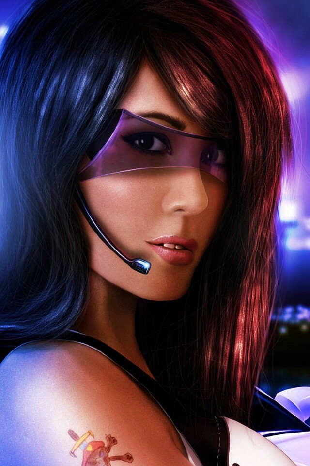 Девушка из будущего с пистолетом обои