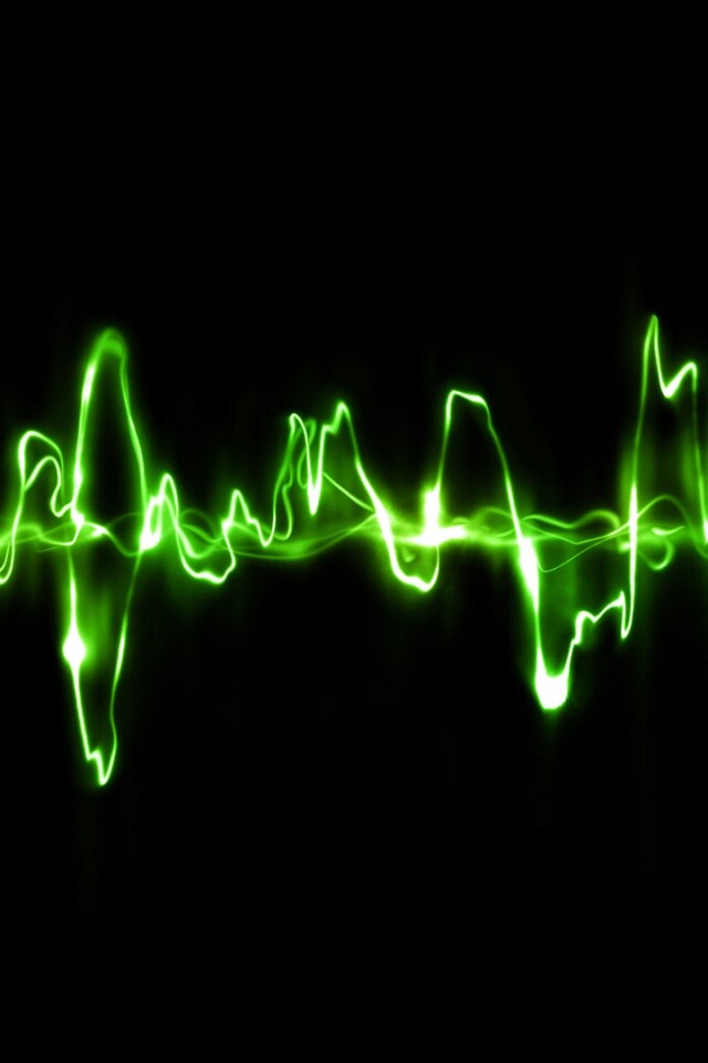 Зеленая пульсирующая волна обои