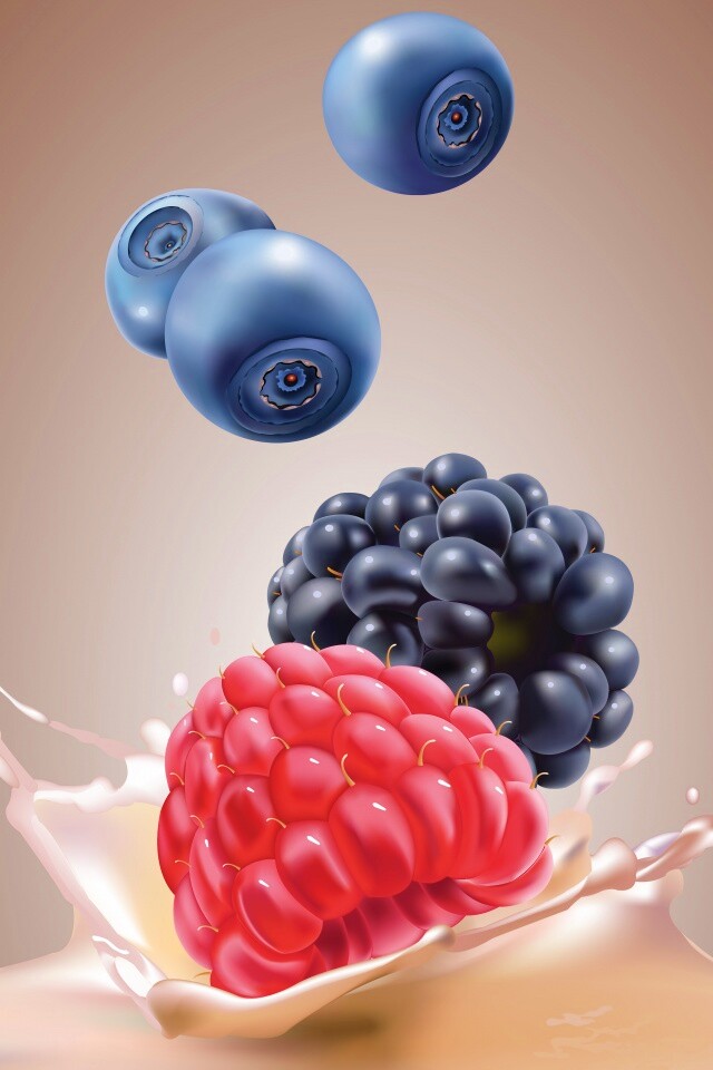 Векторные ягоды обои