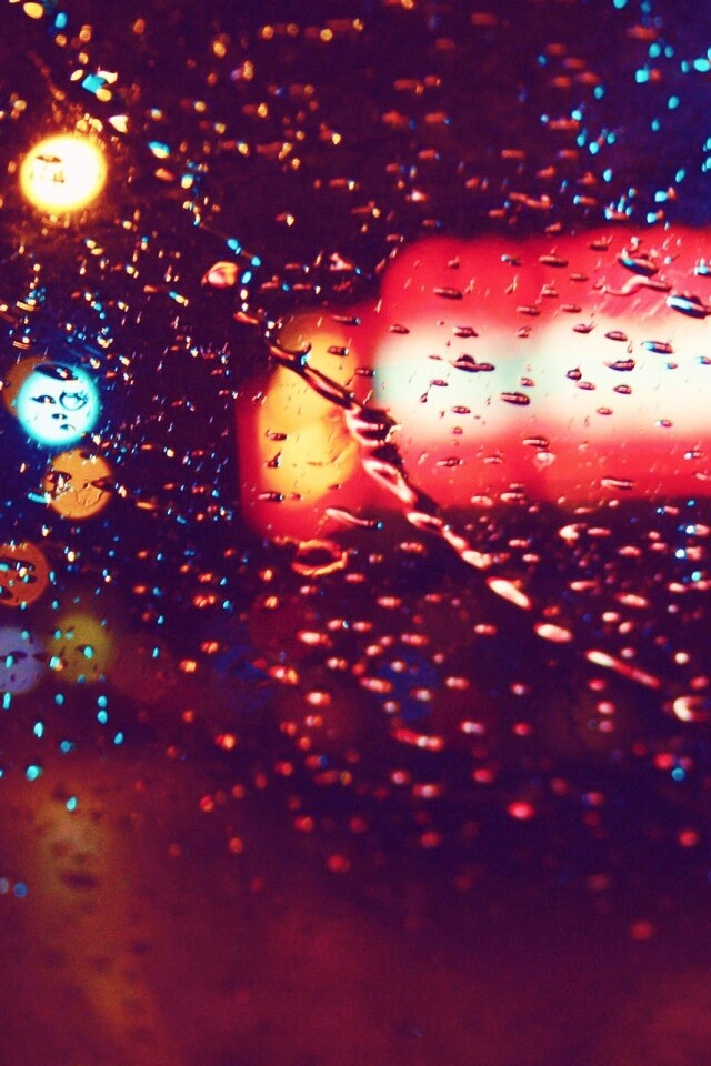 Дождь на стекле обои