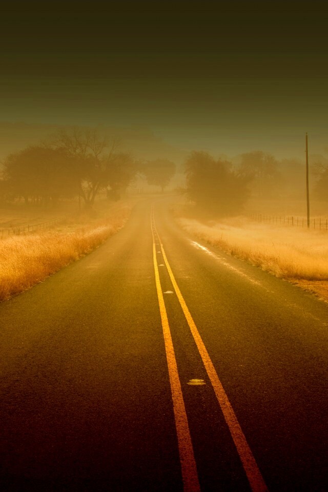 Туманная дорога обои