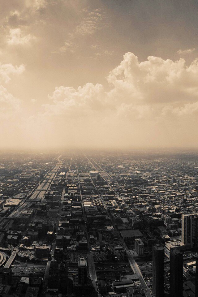 Город: вид сверху обои