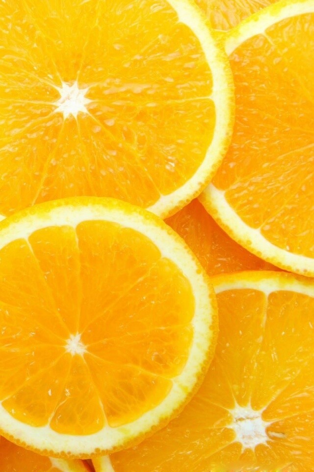 Апельсиновые дольки обои