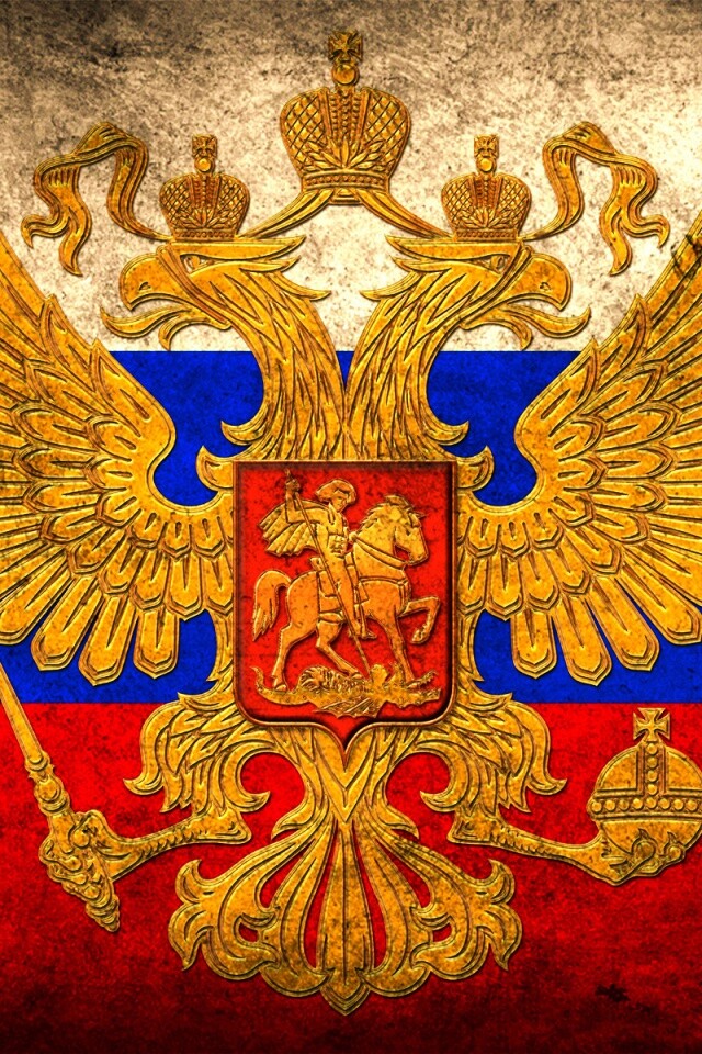 Флаг России в стиле гранж обои