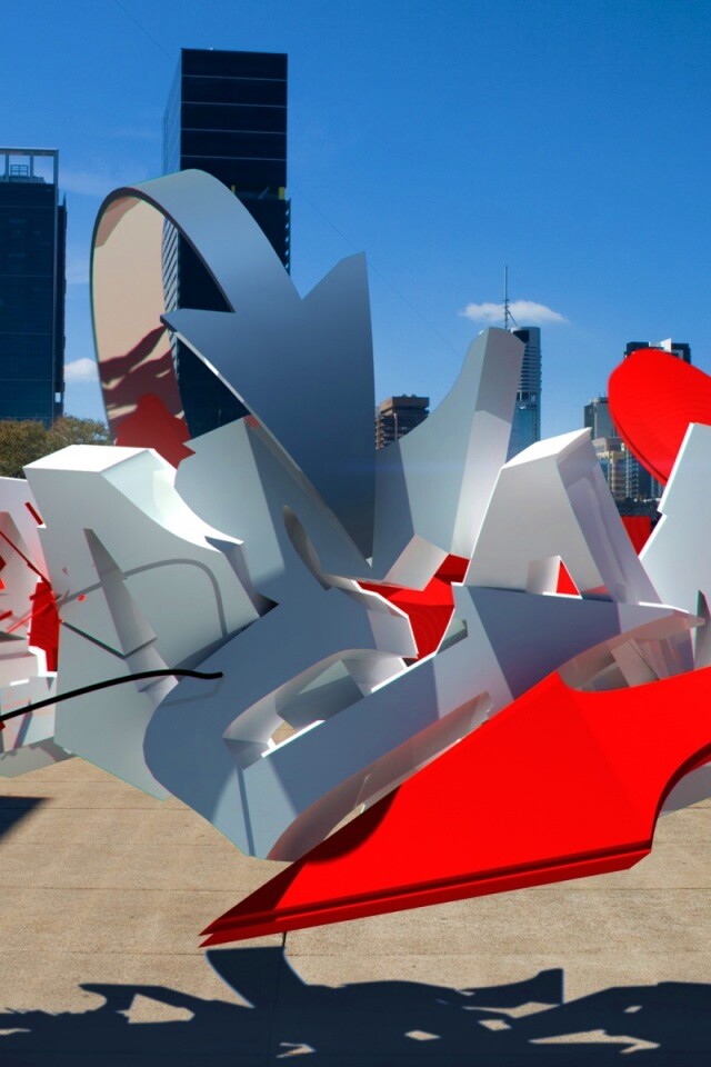 Трехмерное граффити обои