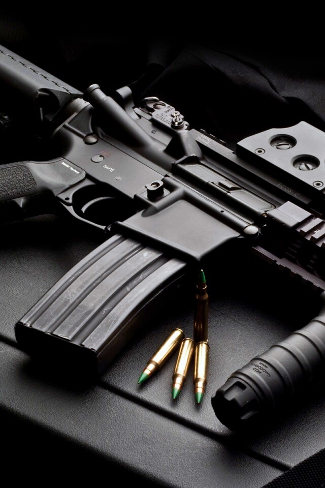 Черный автомат обои