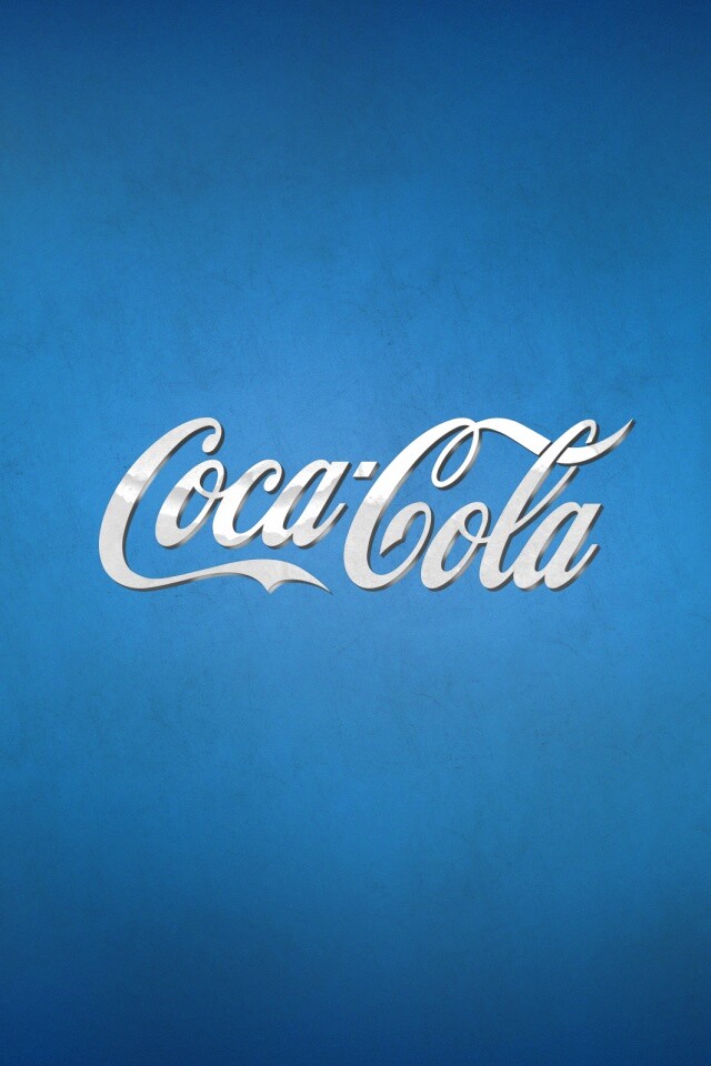 Синий логотип Coca-Cola обои