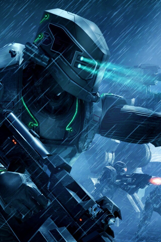 Бой под дождем обои