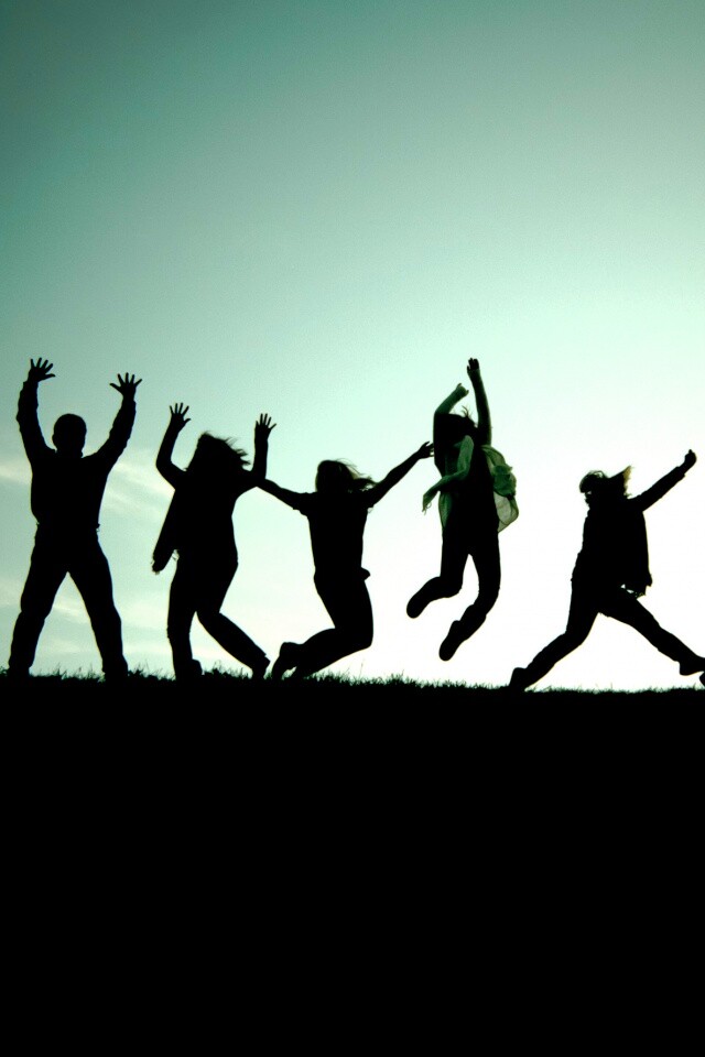 Силуэты людей обои