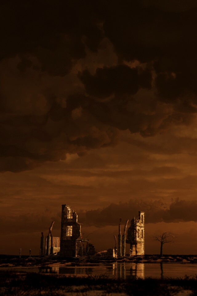 Руины здания обои