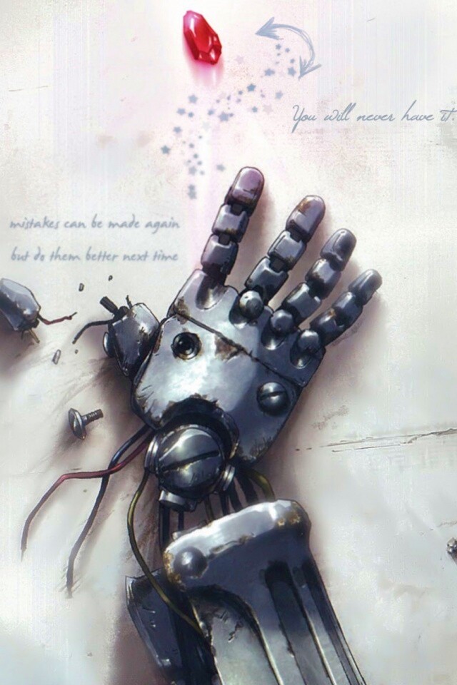 Автопротез из анимэ Стальной Алхимик обои