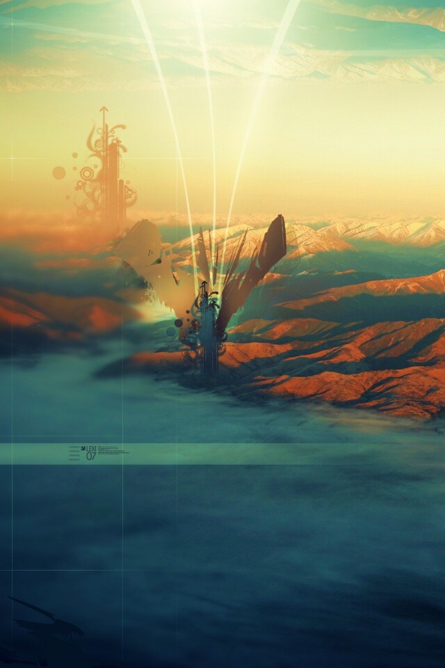 Горная абстракция обои