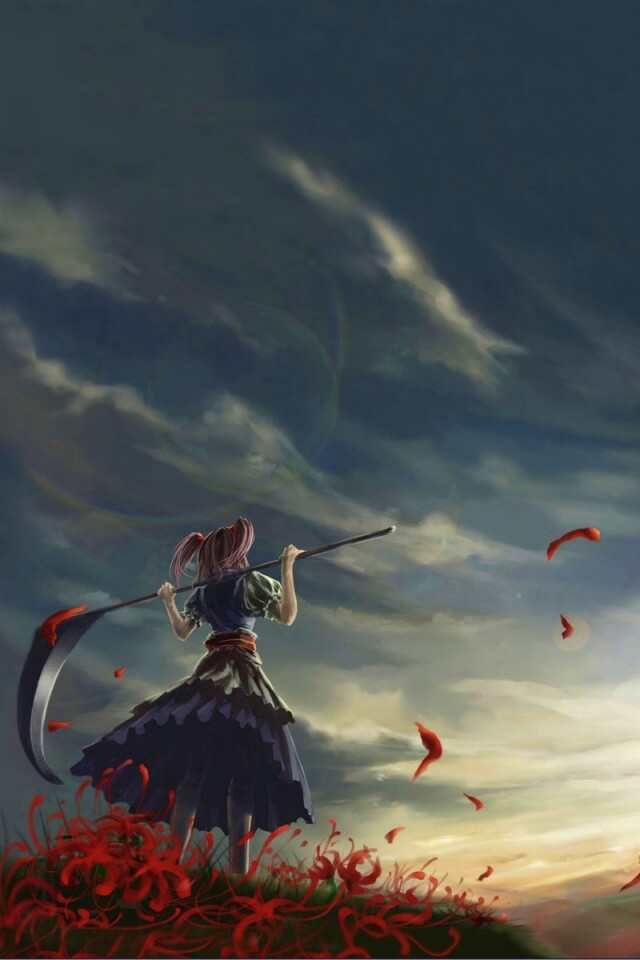 Девушка с косой обои