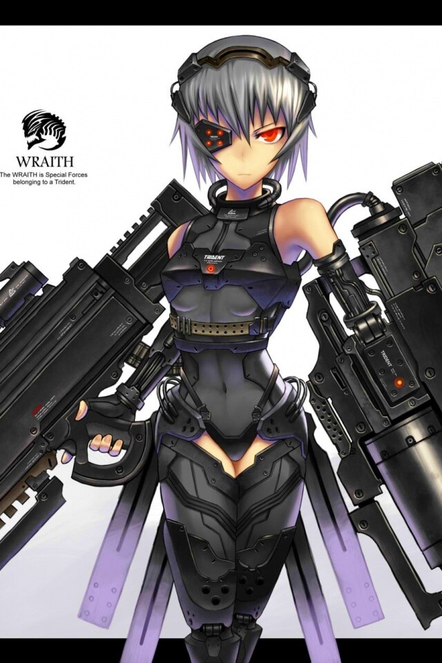 Девушка с оружием обои